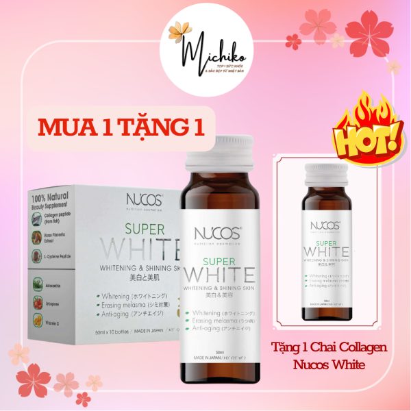 collagen-uong-trang-da-mo-tham-nam-nucos-super-white-50ml-x-10-chai-michiko.vn