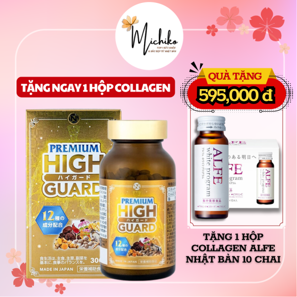 Viên Uống Bổ Phổi Nano Premium High Guard Nichiei Bussan Nhật Bản 300 Viên Michiko vn