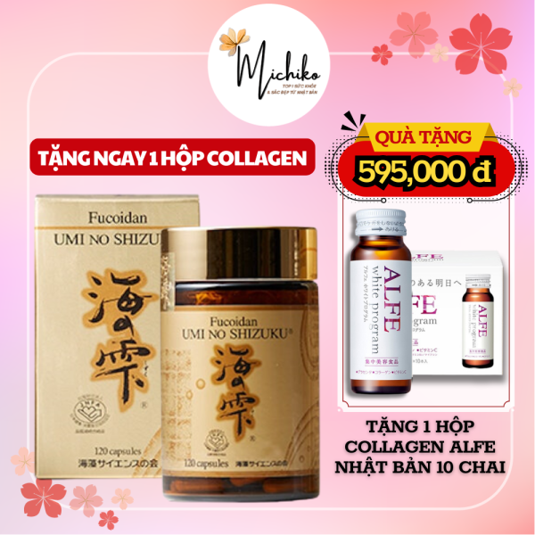 Viên Uống Ngăn Ngừa Và Hỗ Trợ Ung Thư Fucoidan Umi No Shizuku Nhật Bản 120 Viên Michiko vn