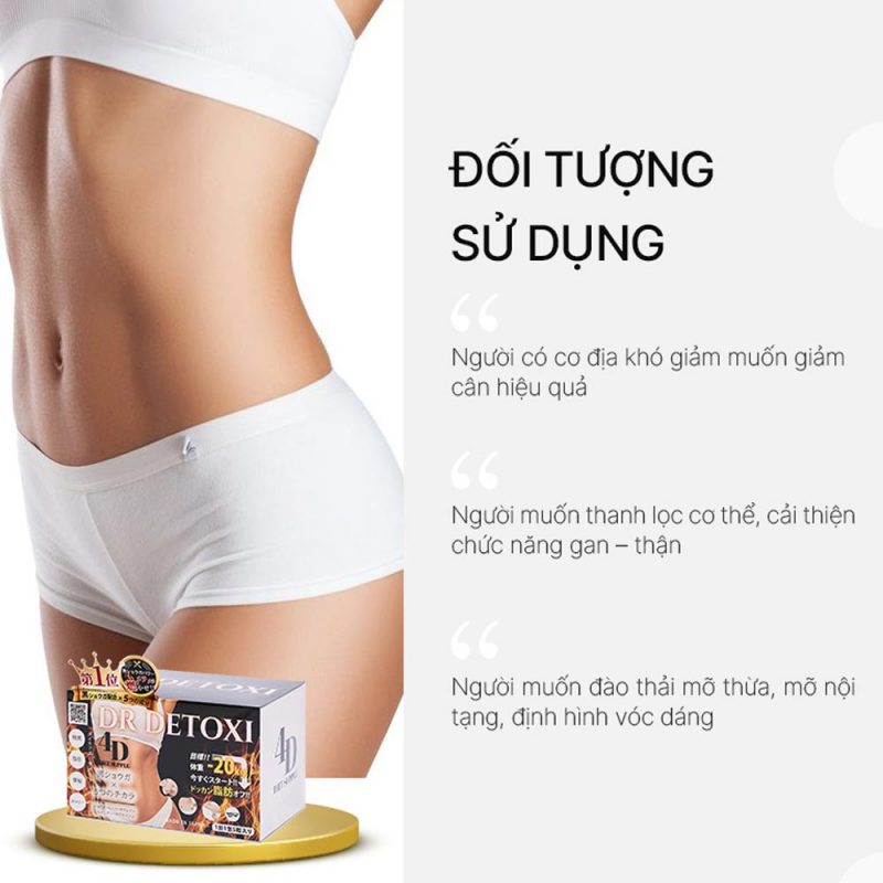 Viên Uống Giảm Cân Thải Độc Dr Detoxi 4D 30 Gói