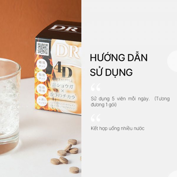 Viên Uống Giảm Cân Thải Độc Dr Detoxi 4D 30 Gói