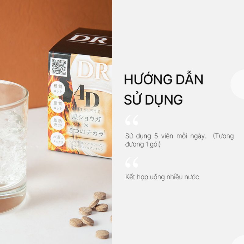 Viên Uống Giảm Cân Thải Độc Dr Detoxi 4D 30 Gói