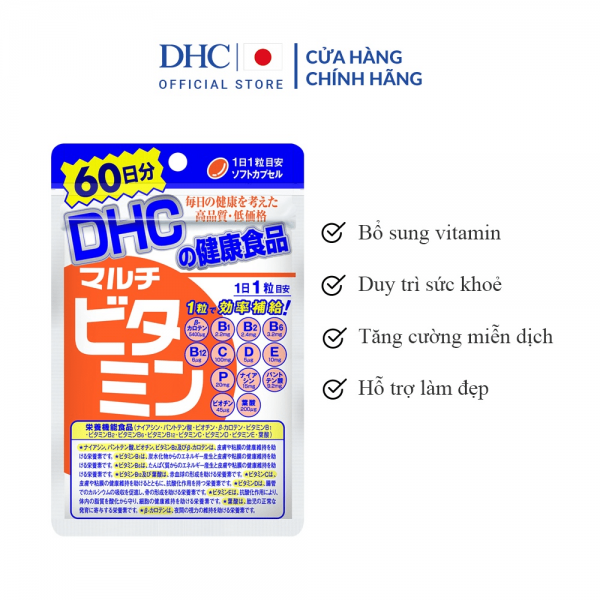 Viên uống Vitamin tổng hợp DHC bổ sung 12 loại vitamin thiết yếu gói 60 viên (60 ngày)