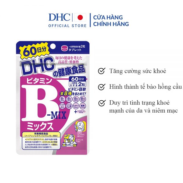 Viên Uống Vitamin B Tổng Hợp DHC Vitamin B Mix gói 120 viên (60 ngày)