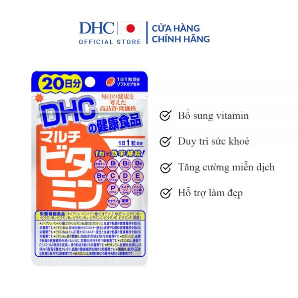 Viên uống Vitamin tổng hợp DHC bổ sung 12 loại vitamin thiết yếu gói 20 viên (20 ngày)