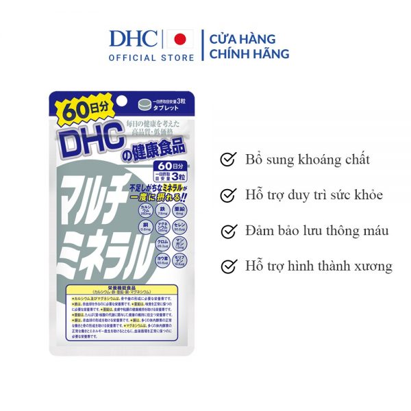 Viên uống Khoáng tổng hợp DHC Bổ sung 10 loại khoáng chất gói 180 viên (60 ngày)