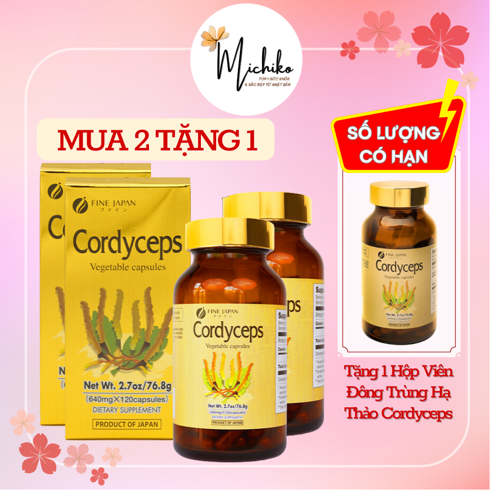 Viên uống Đông Trùng Hạ Thảo Fine Japan Cordyceps 120 Viên Michiko.vn