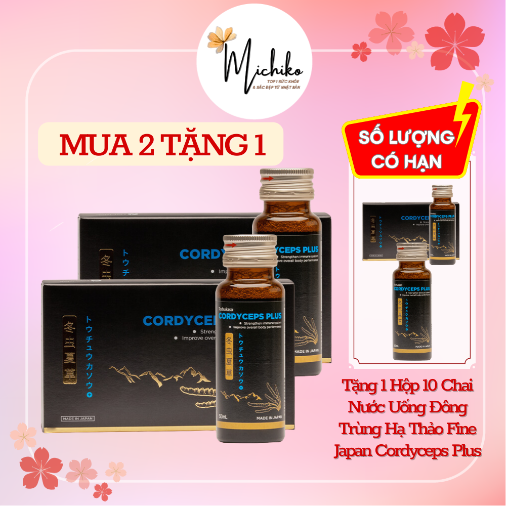 Nước uống Đông Trùng Hạ Thảo Fine Japan Cordyceps Plus 10 chai Michiko.vn