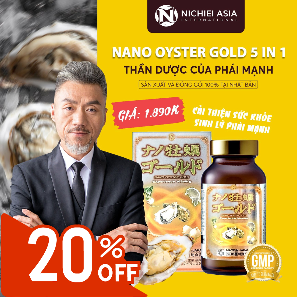 Viên uống tinh chất hàu Nano Oyster Gold Nichiei Bussan Nhật Bản 120 Viên Michiko.vn