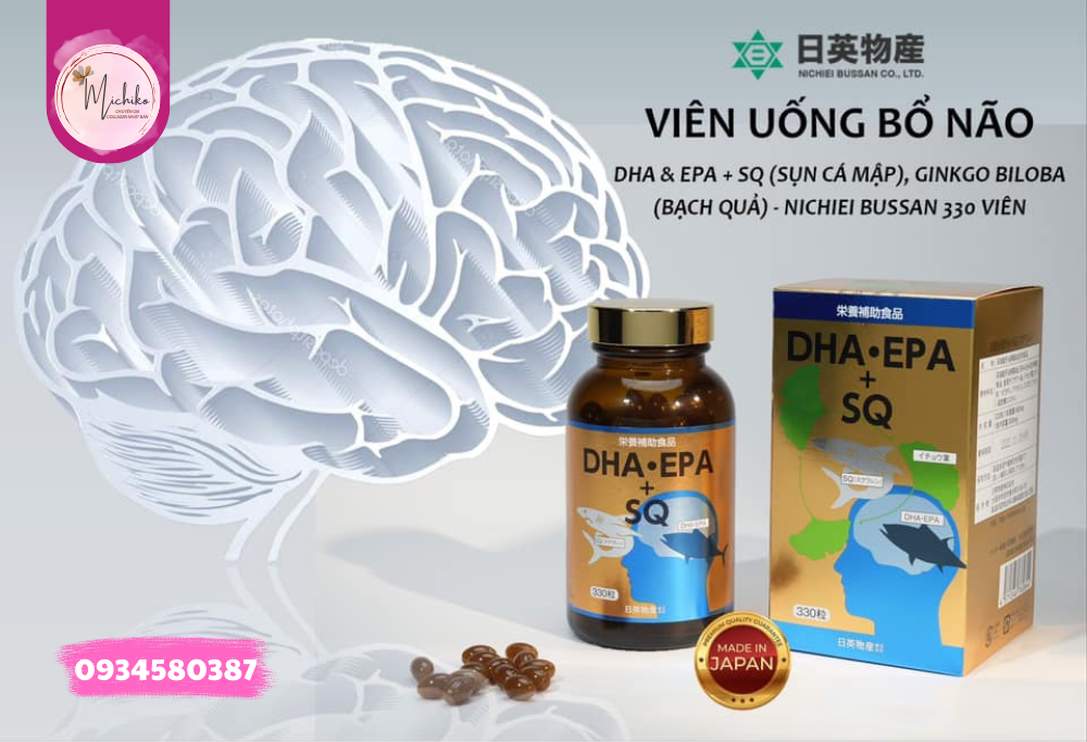 Viên uống dầu cá bổ sung DHA & EPA SQ Nichiei Bussan - Michiko.vn 1