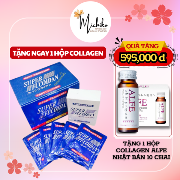 Super Fucoidan Dạng Nước Hỗ Trợ Điều Trị Và Ngăn Ngừa Ung Thư Nhật Bản (Thùng 3L – 100ml x 30 gói) Michiko vn