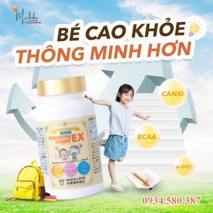 Viên Uống Phát Triển Chiều Cao Và Trí Não Nano Growth Habit EX Nhật Bản 120 Viên Michiko vn