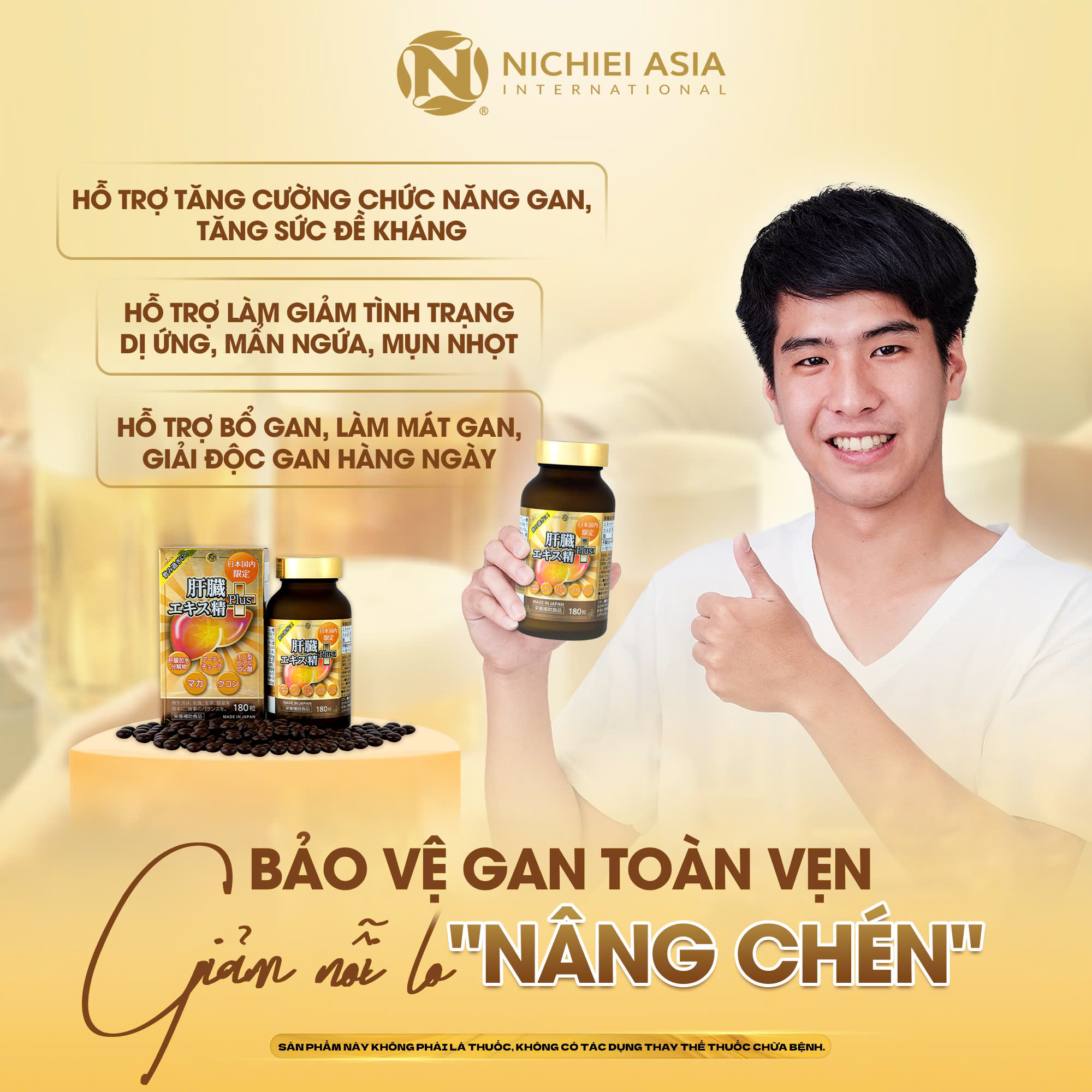 Viên Uống Giải Độc Gan Liver Hydrolyzate Plus 180 Viên Michiko.vn1