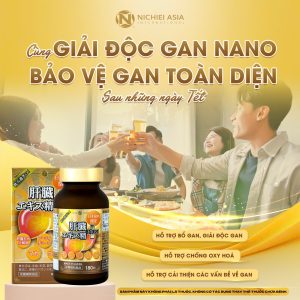 Viên Uống Giải Độc Gan Liver Hydrolyzate Plus Nichiei Bussan Nhật Bản 180 Viên Michiko 2302