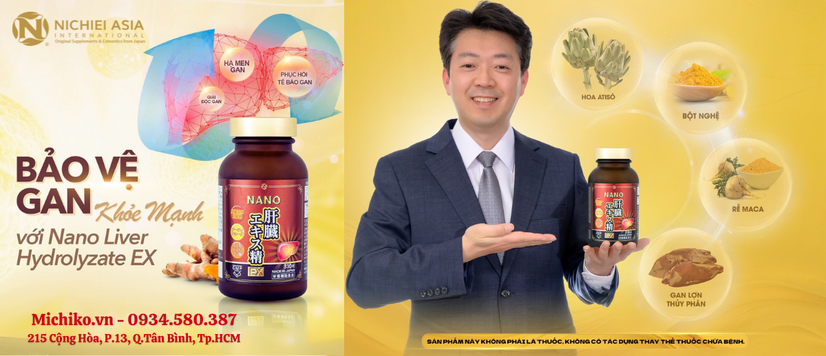 Viên Uống Giải Độc Gan Nichiei Bussan Liver Extract Sperm Ex Nano Nhật Bản 330 Viên Michiko vn