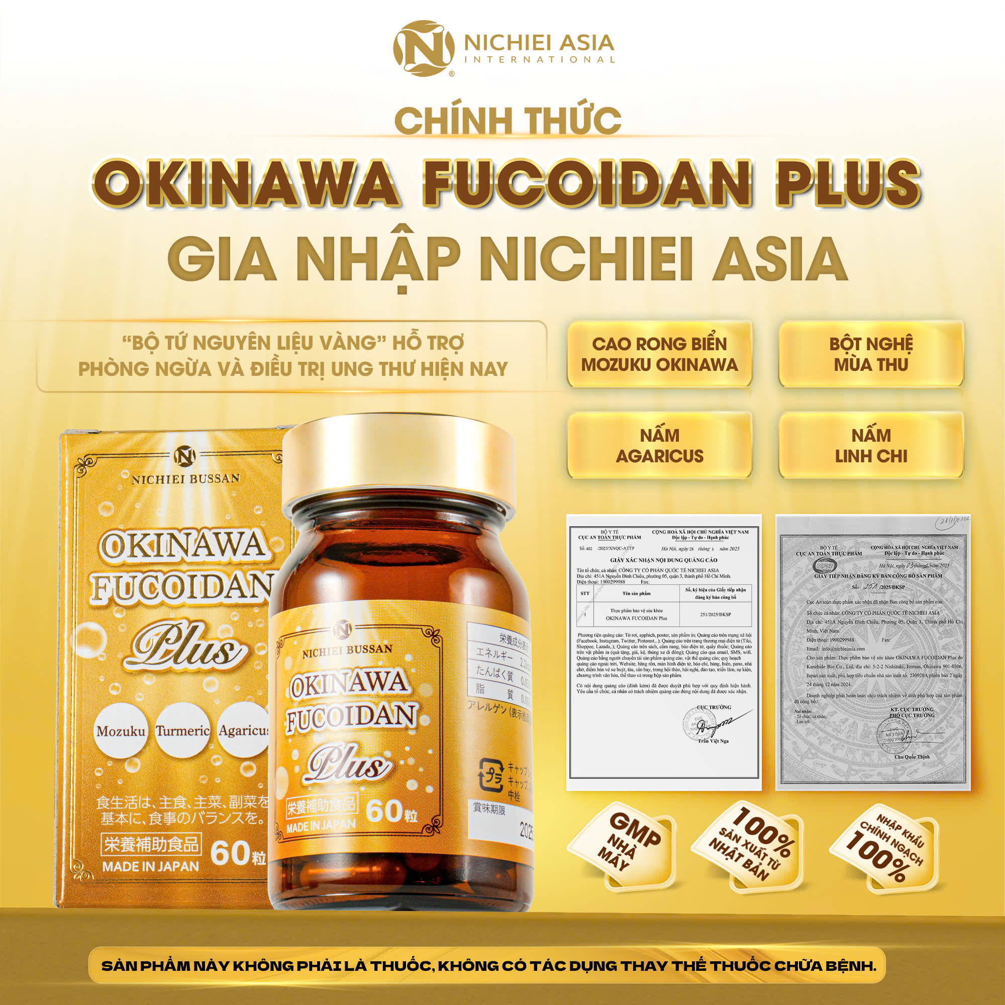 Viên Hỗ Trợ Điều Trị Ung Thư Okinawa Fucoidan Plus 60 Viên