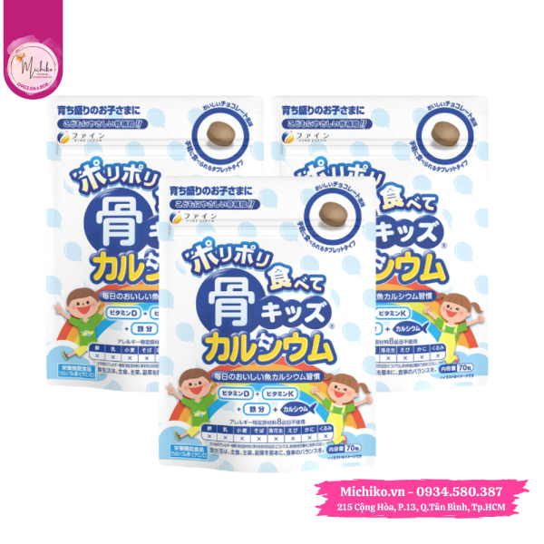 Canxi cá tuyết dạng viên Bone’s Calcium Tablets for Kids 70 viên - Michiko.vn