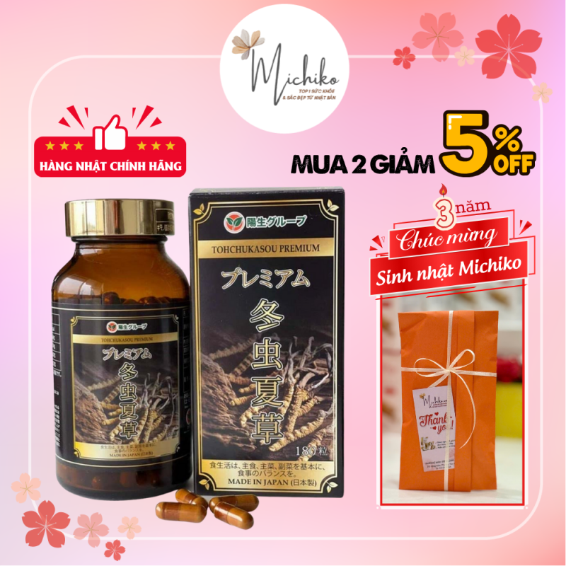 Đông Trùng Hạ Thảo Nhật Bản Tohchukasou Premium 180 Viên - Michiko.vn