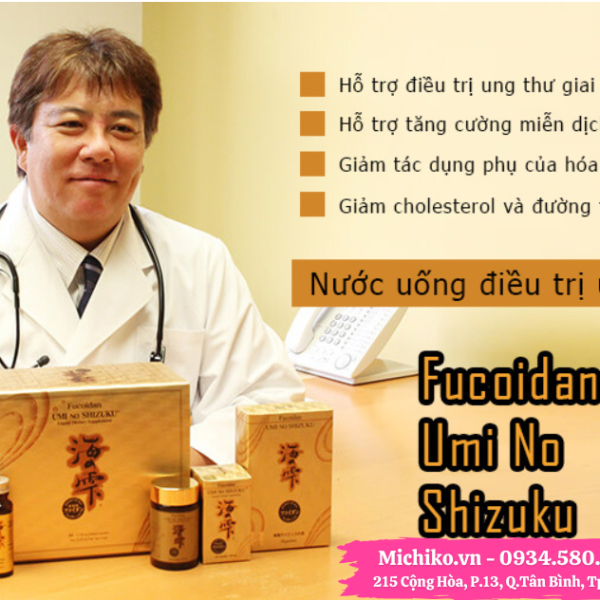 Nước Uống Hỗ Trợ Điều Trị Ung Thư Umi No Shizuku Fucoidan Nhật Bản 30 Chai - Michiko.vn