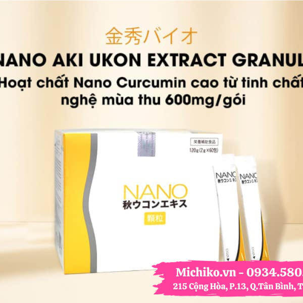 Tinh Chất Nghệ Dạng Bột Nano Aki Ukon Nhật Bản 60 Gói - Michiko.vn
