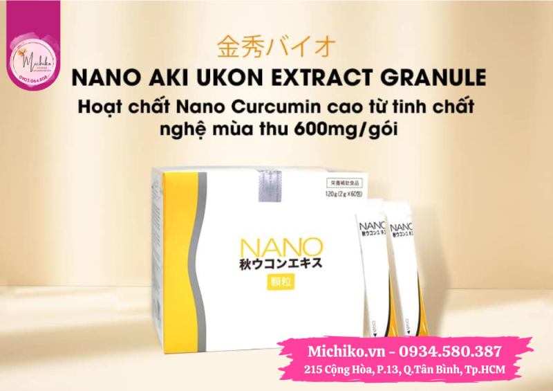 Tinh Chất Nghệ Dạng Bột Nano Aki Ukon Nhật Bản 60 Gói - Michiko.vn