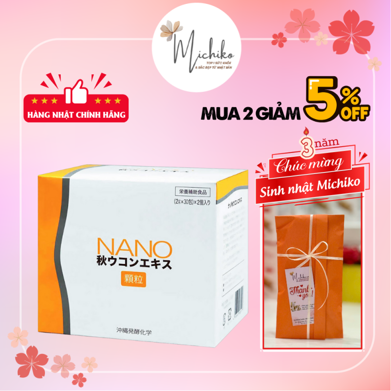 Tinh Chất Nghệ Dạng Bột Nano Aki Ukon Nhật Bản 60 Gói - Michiko.vn