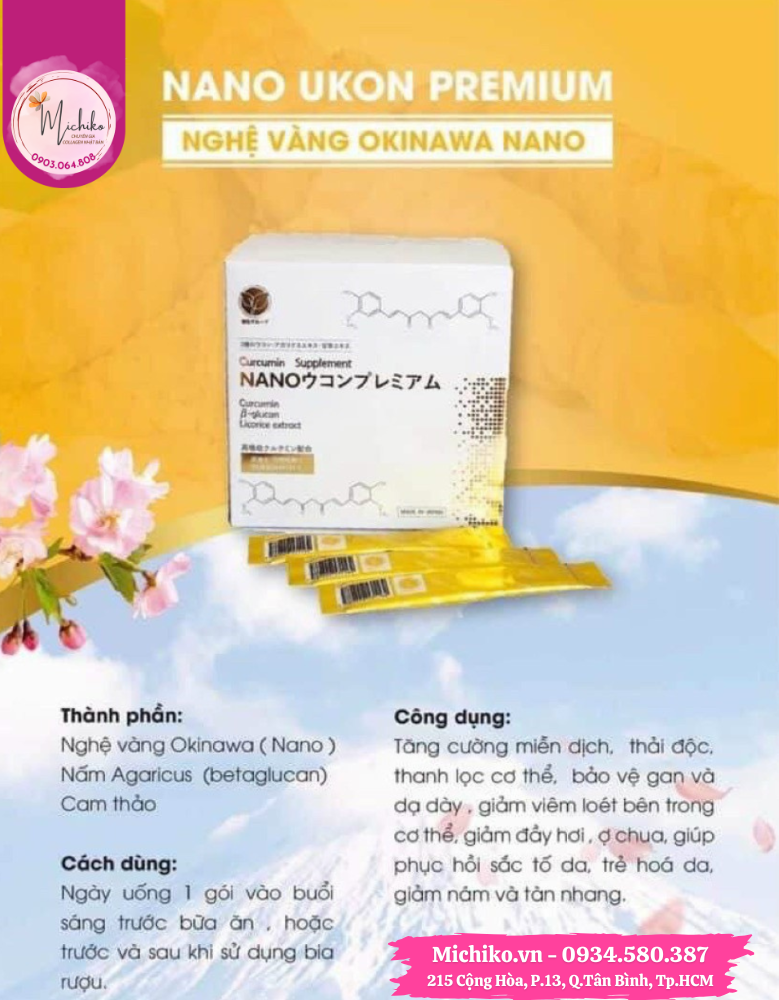 Tinh Chất Nghệ Nano Ukon Premium Nhật Bản - Michiko.vn