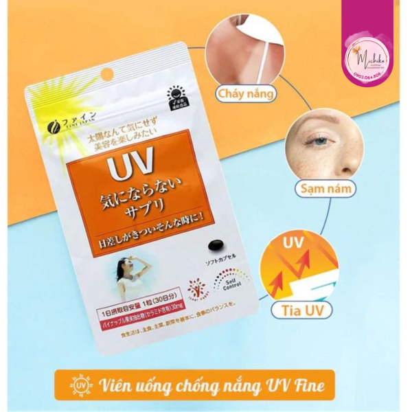 Viên Uống Chống Nắng UV Fine Japan Care Plus 30 Viên - Michiko.vn