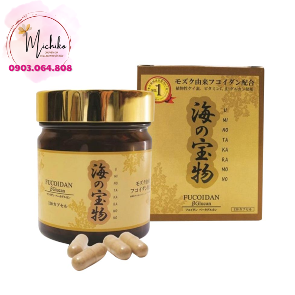 Viên Uống Hỗ Trợ Ung Thư Fucoidan Umino Takaramono 130 Viên - Michiko.vn
