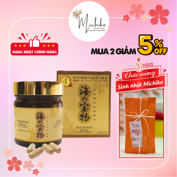 Viên Uống Hỗ Trợ Ung Thư Fucoidan Umino Takaramono 130 Viên - Michiko.vn