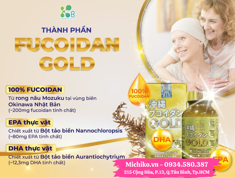 Viên Uống Okinawa Fucoidan Gold Cao Cấp Hỗ Trợ Tăng Cường Miễn Dịch Và Chống Oxy Hóa 150 Viên - Michiko.vn