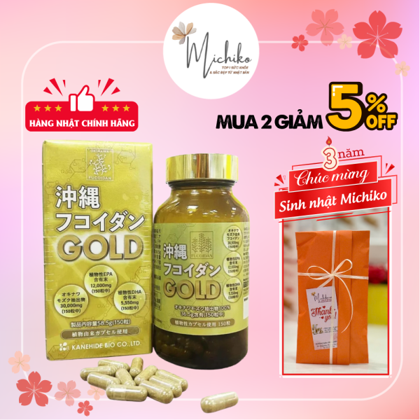 Viên Uống Okinawa Fucoidan Gold Cao Cấp Hỗ Trợ Tăng Cường Miễn Dịch Và Chống Oxy Hóa 150 Viên - Michiko.vn
