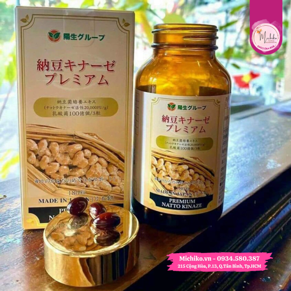Viên Uống Phòng Ngừa Tai Biến Natto Kinaze Premium 20.000 FU Nhật Bản 180 Viên - Michiko.vn
