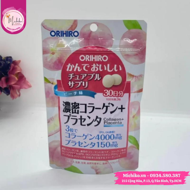 Vien-nhai-Orihiro-Collagen-Placenta-Nhat-Ban-90-Vien-Michiko.vn