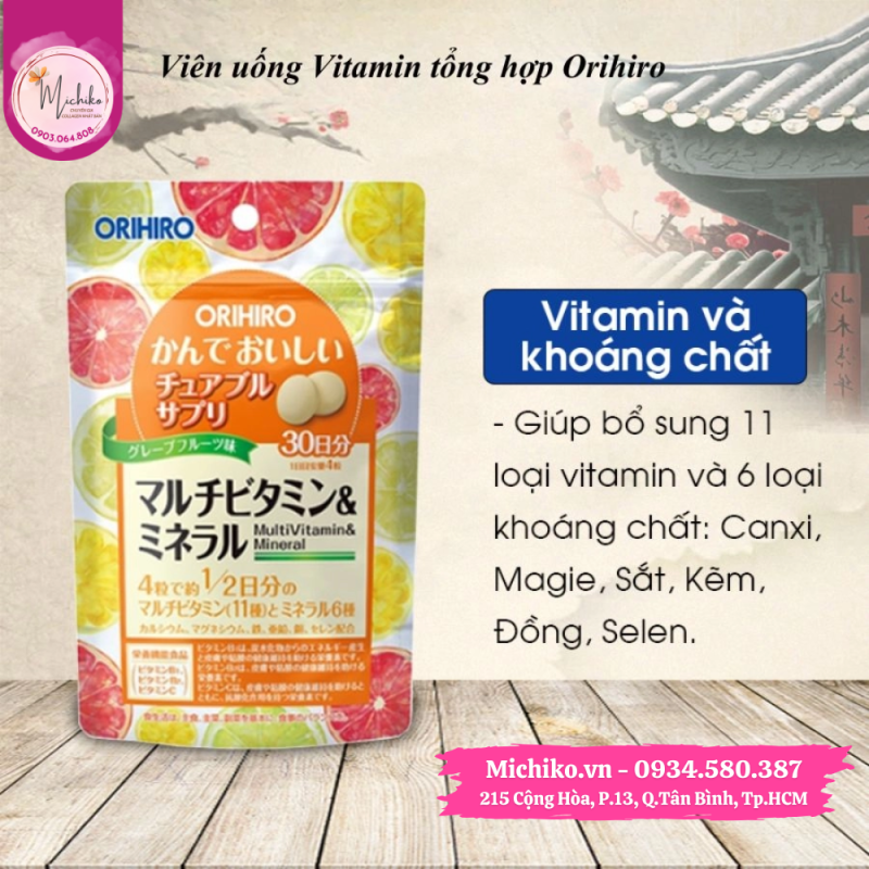 Vien-uong-Vitamin-tong-hop-Orihiro-dang-goi-120-vien - Michiko.vn