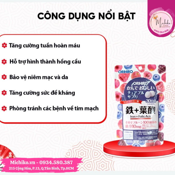 Vien-uong-bo-sung-chat-sat-va-acid-folic-Orihiro-120-vien-Vi-mam-xoi-viet-quat-Michiko.vn