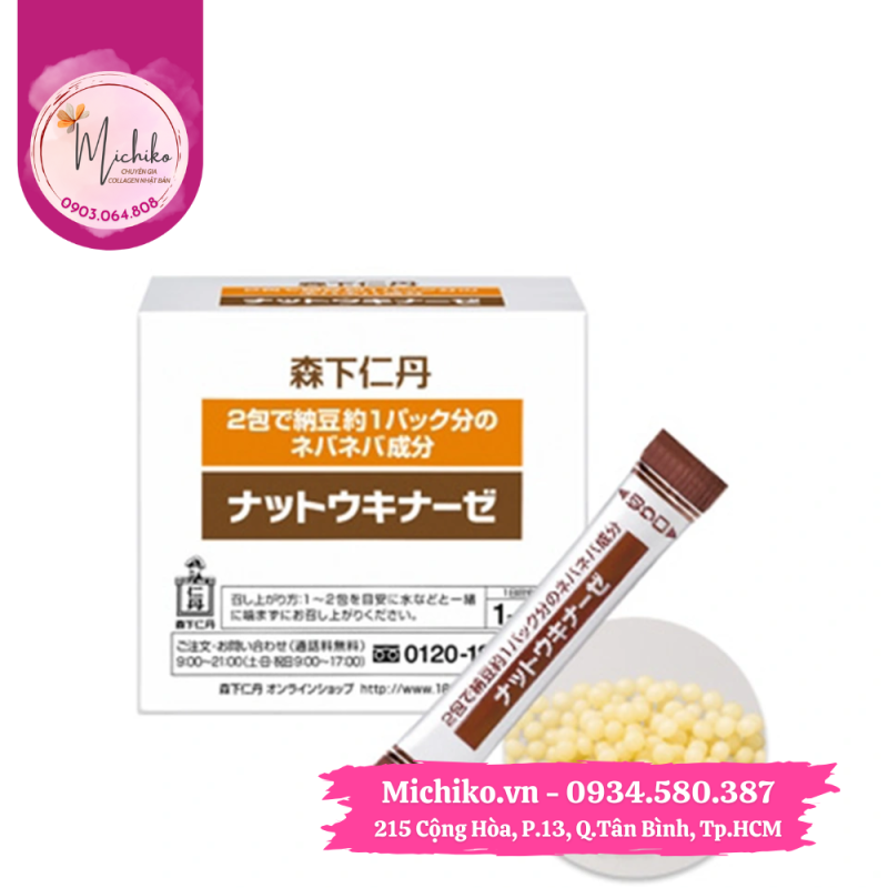 Bột Uống Ngừa Tai Biến Đột Quỵ Nattokinase Jintan Bifina Nhật Bản 60 Gói - Michiko.vn