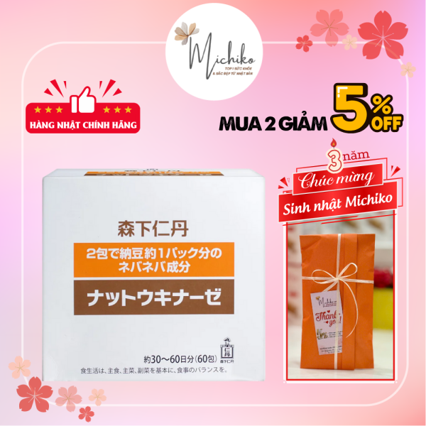 Bột Uống Ngừa Tai Biến Đột Quỵ Nattokinase Jintan Bifina Nhật Bản 60 Gói - Michiko.vn