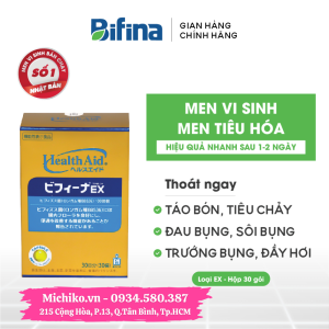 Men Vi Sinh Bifina EX Hỗ Trợ Tiêu Hóa Và Đại Tràng Nhật Bản - Michiko.vn
