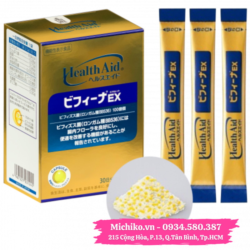 Men Vi Sinh Bifina EX Hỗ Trợ Tiêu Hóa Và Đại Tràng Nhật Bản Hộp 60 Gói - Michiko.vn
