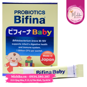 Men Vi Sinh Hỗ Trợ Tiêu Hóa Bifina Baby Nhật Bản Hộp 30 Gói - Michiko.vn