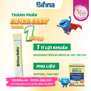 Men Vi Sinh Hỗ Trợ Tiêu Hóa Bifina Baby Nhật Bản Hộp 30 Gói - Michiko.vn