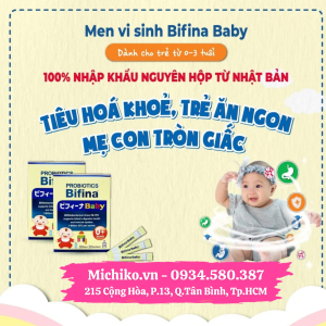 Men Vi Sinh Hỗ Trợ Tiêu Hóa Bifina Baby Nhật Bản Hộp 30 Gói - Michiko.vn