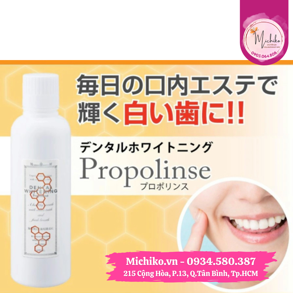 Nước Súc Miệng Propolinse Làm Trắng Răng Nhật Bản 600ml - Michiko.vn