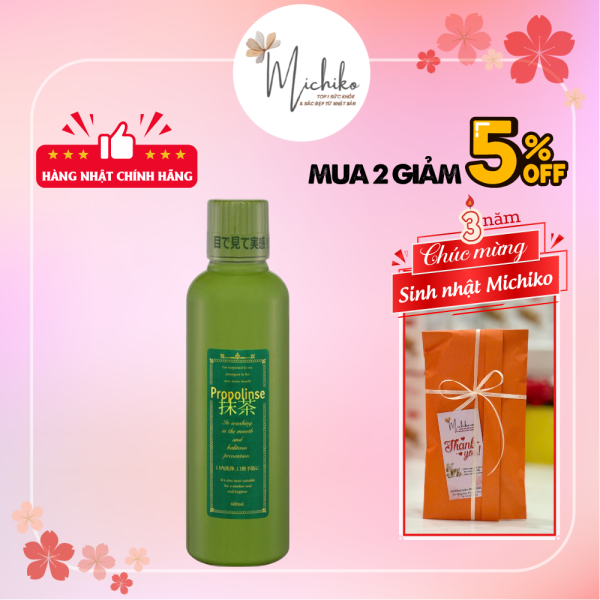 Nước Súc Miệng Propolinse Trà Xanh Nhật Bản 600ml - Michiko.vn