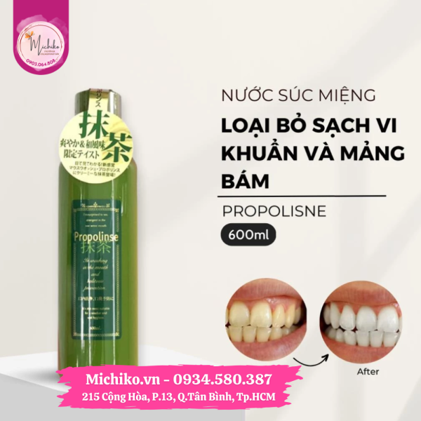 Nước Súc Miệng Propolinse Trà Xanh Nhật Bản 600ml - Michiko.vn