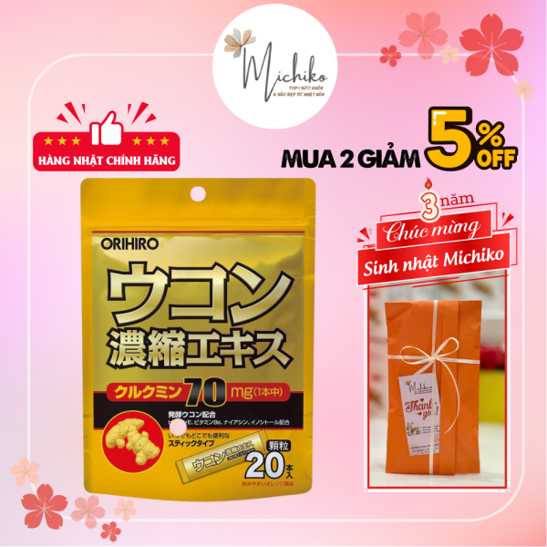 Tinh Bột Nghệ Giải Rượu Orihiro Ukon Nhật Bản 20 gói-Michiko.vn