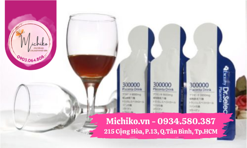 Tinh Chất Nhau Thai Heo Dr.Select Placenta 300000 Drink Nhật Bản 30 gói - Michiko.vn