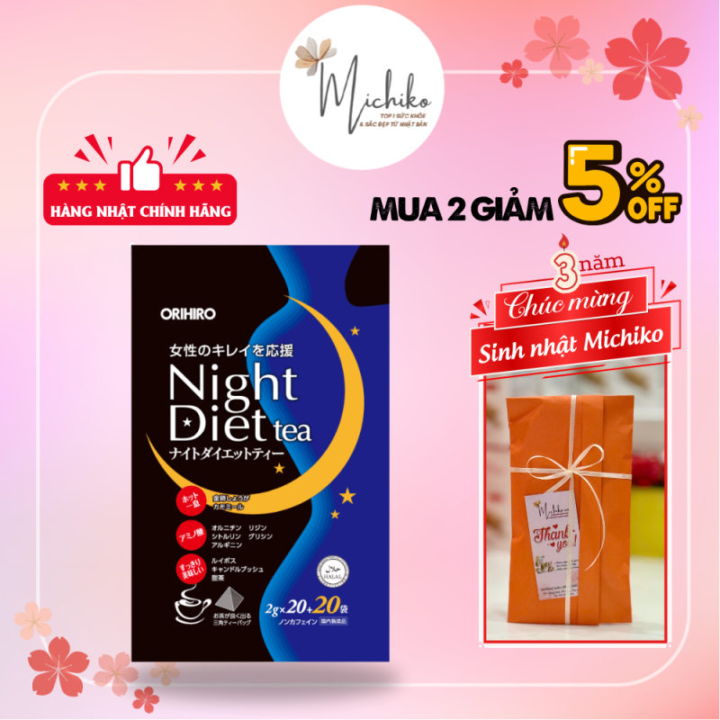 Tra-Giam-Can-Night-Diet-Tea-Orihiro-40-goi-OEM-Michiko.vn
