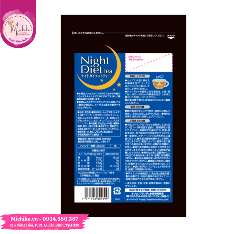 Tra-Giam-Can-Night-Diet-Tea-Orihiro-40-goi-OEM-Michiko.vn